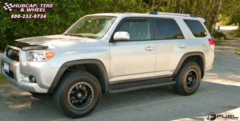 vehicle gallery/toyota 4 runner fuel trophy d551 17X9  Matte Black w/ Anthracite Ring wheels and rims